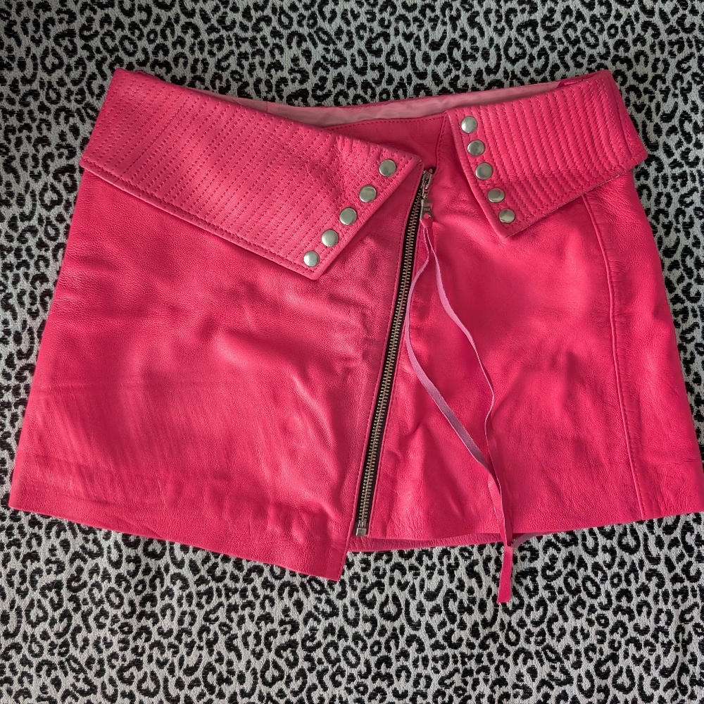 Free People Understated Leather Thelma Mini Skirt